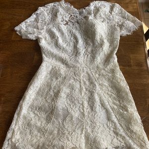 Francesca white lace romper xs